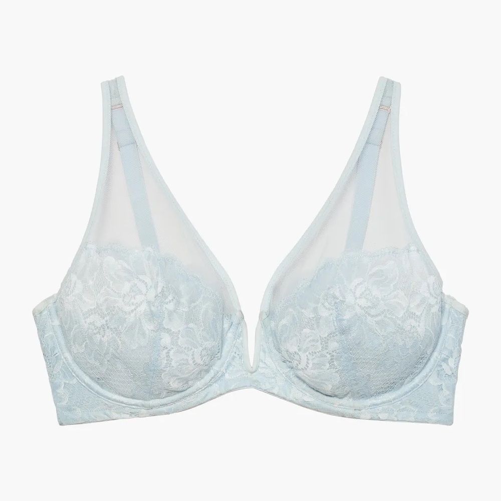 New Savage X Fenty Lace Light Blue Bra 40DD